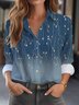 Casual Floral Shirt Collar Loose Shirt