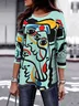 Loose Casual Face T-Shirt