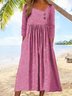 Buckle Casual Dress With No