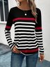 Crew Neck Casual Striped T-Shirt