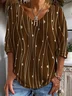 Casual Abstract Jersey Loose T-Shirt