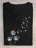 Dandelion Crew Neck Cotton Casual T-Shirt