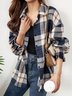 Plaid Shirt Collar Loose Casual Shirt