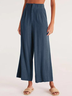 Casual Plain Cotton And Linen Pants