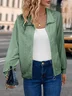 Plain Zipper Casual Jacket