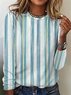 Striped Casual Crew Neck T-Shirt