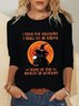 Crew Neck Loose Halloween Casual T-Shirt