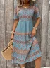 Women's Ethnic Crew Neck Daily Going Out Dress