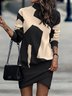Knitted Contrast Stitching Loose Casual Dress
