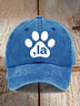 La Cat Paw Printed Baseball Cap&Hat