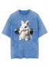 weightlifting rabbit Washed Gym T-shirt