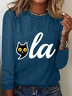 La Cat Vote Cat Lady Casual Long Sleeve Shirt