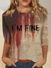 Halloween Crew Neck Jersey Casual T-Shirt