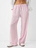 Women's  Elastic Waist H-Line Straight Pants Daily Going Out Pants Blue Casual Striped Spring/Fall Pants