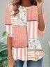 Jersey Loose Floral Casual T-Shirt