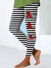 Halloween Witch Stripe Design Leggings