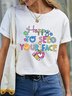 Back To School Happy To See Your Face Cotton T-shirt