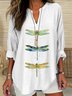 Dragonfly Casual Notched Blouse
