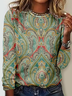 Loose Cashew Flowers Casual T-Shirt