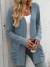 Spring/Fall Wrap Loose Casual Plain Kimono