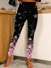 Floral Jersey Tight Casual Leggings