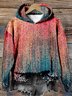 Abstract Hoodie Casual Loose Hoodie