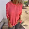 Crew Neck Plain Casual Regular Fit Sweatshirt