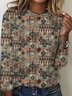 Jersey Casual Ethnic Crew Neck T-Shirt