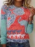 Hippie Abstract Casual Loose Jersey T-Shirt