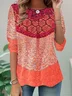 Hippie Loose Ethnic Casual Crew Neck T-Shirt
