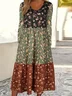 Crew Neck Lace Casual Regular Fit Dress With No
