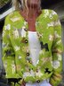 Dog Art Button Cardigan