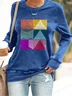 Women's American Flag Print Crew Neck Sweatshirt