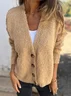 Yarn/Wool Yarn Casual Cardigan