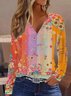 Hippie Casual Floral Loose Jersey T-Shirt