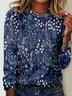 Hippie Casual Crew Neck Loose Floral T-Shirt
