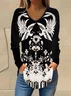 Hippie V Neck Ethnic Casual Loose Blouse
