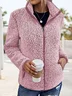 Stand Collar Loose Casual Teddy Jacket