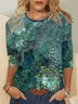Abstract Casual Crew Neck T-Shirt
