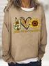 Hippie Peace Love Sunflower
