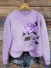 Alzheimer's Rose Knitted Sweater