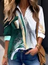 Casual Loose Buttoned Abstract Shirt