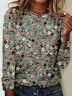 Jersey Casual Floral Loose T-Shirt