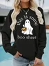 Knitted Casual Crew Neck Loose Sweatshirt