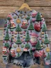 3D Christmas tree pullover knitted sweater