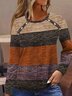 Ethnic Loose Casual V Neck Blouse