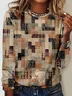 Casual Loose Geometric Jersey T-Shirt