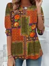 Floral Crew Neck Casual T-Shirt