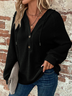 Hoodie Plain Casual Loose Blouse