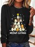 Meowy Catmas Casual Long Sleeve Shirt